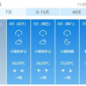 湖南长沙天气预报，今日晴热回归，周末雨水再临