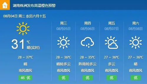 株洲天气预报15天,掌握未来半月天气,从容规划生活出行 株洲天气预报15天,掌握未来半月天气,从容规划生活出行